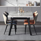 Sintered Stone Modern Dining Table Rectangle Extendable Table with 4 Legs Clearhalo ' dining_table' 'Dining Tables & Seating' 'Dining Tables' 'Furniture' 'furniture_dining_table' 'Kitchen & Dining Furniture' 'kitchen&dining_furn' 'kitchen' 'kitchen_dining_table' 1200x1200_b190b030-57e0-4ca2-b090-048043bf26d5