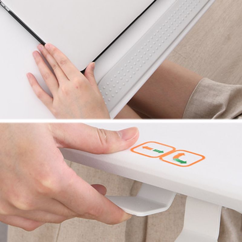 Escritorio de escritura de madera de la mesa de laptop de forma rectangular en forma de naturaleza en natural/blanco/marrón