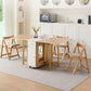Modern Rectangle Dining Table Wood Drop Leaf Folding for Dining Room