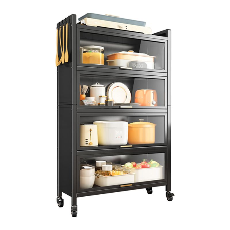 Speisesaal Metall Buffet Servertüren Dining Server mit Riemenscheibe