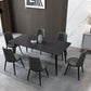 Contemporary Rectangle Dining Table Sintered Stone Dining Table in Black Clearhalo 'Dining Tables & Seating' 'Dining Tables' 'dining_table' 'furn' 'furn_dining_table' 'Furniture' 'Kitchen & Dining Furniture' 1200x1200_b194a8ba-30c0-437d-9a94-e017dd9050ab