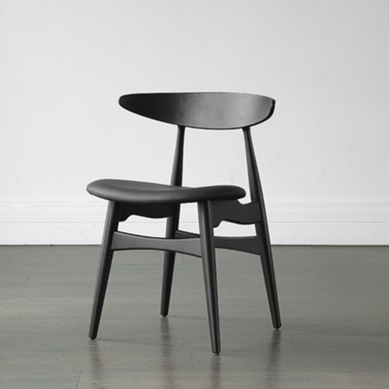 Contemporary Dining Chair Open Back Side Chair with 4 Wood Legs for Home Use Clearhalo ' kitchen&dining_furn' 'Dining Chairs' 'Dining Tables & Seating' 'dining_chair' 'furn' 'furn_dining_chair' 'Furniture' 'furniture_dining_chair' 'Kitchen & Dining Furniture' 'kitchen' 1200x1200_b197b7f4-2960-49b7-942c-719959483bc4