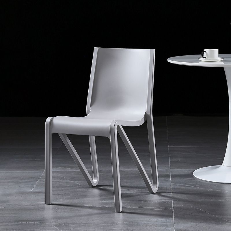 Scandinavian Home Side Chair Solid Back Plastic Multicolor Dining Room Chair Clearhalo ' kitchen&dining_furn' 'Dining Chairs' 'Dining Tables & Seating' 'dining_chair' 'furn' 'furn_dining_chair' 'Furniture' 'furniture_dining_chair' 'Kitchen & Dining Furniture' 'kitchen' 1200x1200_b197be01-6300-48c5-9653-c76e82e95980