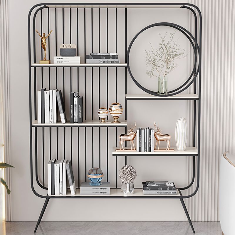 Metal Open Back Bookshelf Standard Shelves Included Bookcase for Study Room Clearhalo 'Bookcases' 'furn' 'furn_bookcases' 'Furniture' 'Office Furniture' 1200x1200_b198f478-5e57-4d58-9819-b701ceb5bac1