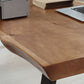 Industrial Brown Wood Dining Table Set 1/2/5/7 Pieces Wooden Dinette Set for Home