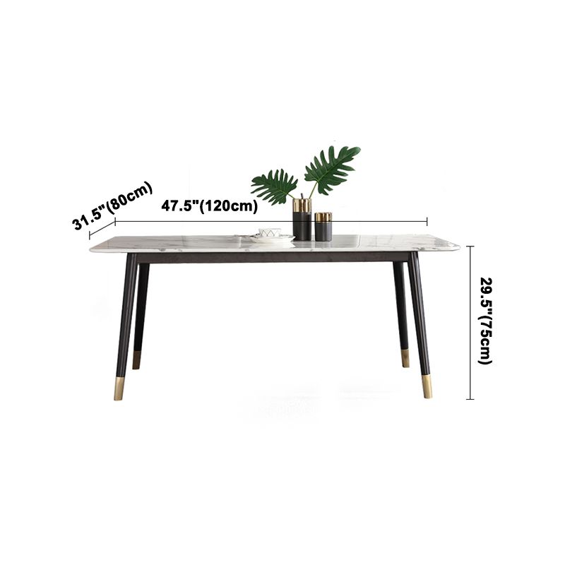 Marble Luxury Dining Table 4 Legs Base Rectangle Table for Home Clearhalo ' dining_table' 'Dining Tables & Seating' 'Dining Tables' 'furn' 'furn_dining_table' 'Furniture' 'furniture_dining_table' 'Kitchen & Dining Furniture' 'kitchen&dining_furn' 'kitchen' 'kitchen_dining_table' 1200x1200_b19b444d-3e5b-4fe5-bf10-ba94e9770400