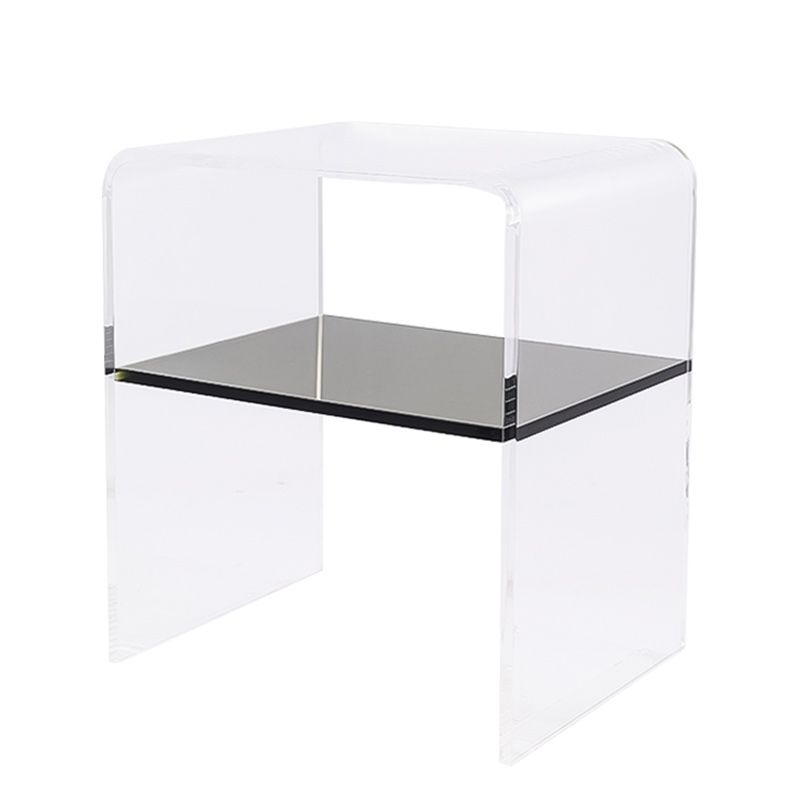 12" Wide Glam Corner Table Acrylic Storage Accent Side Table Clearhalo 'Coffee & Accent Tables' 'End & Side Tables' 'end_side_tables' 'furn' 'furn_end_side_tables' 'Furniture' 'Living Room Furniture' 1200x1200_b19bc190-3a54-443d-872f-251a32f8432c