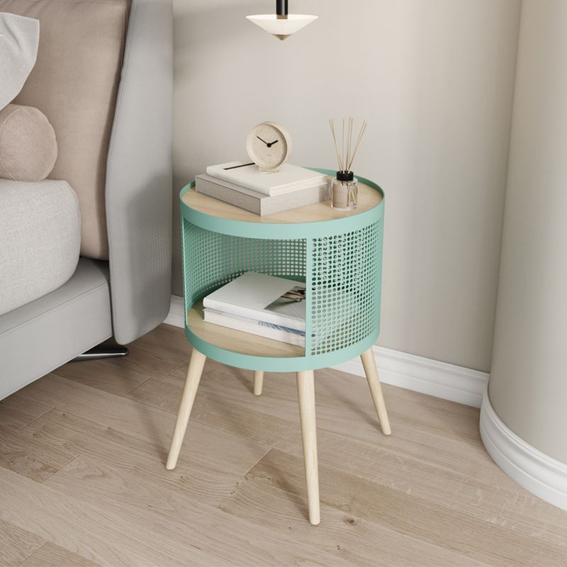 16 "W x 20" H Armadi a letto in legno massiccio comodino moderno con 2 ripiani per soggiorno