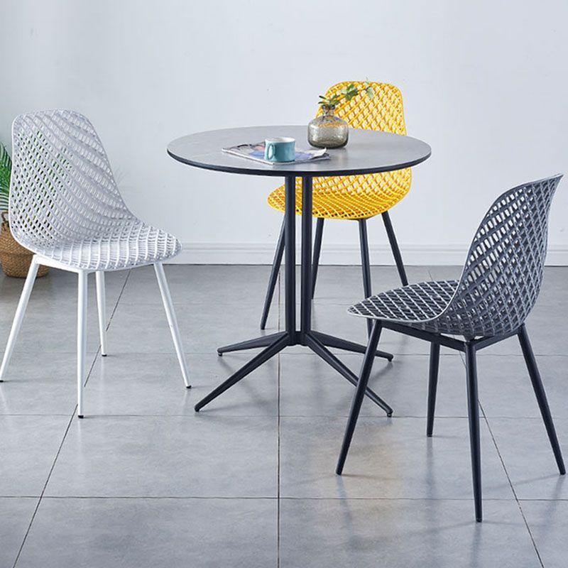 Contemporary Kitchen Chair Dining Armless Side Chair with Metal Legs Clearhalo ' kitchen&dining_furn' 'Dining Chairs' 'Dining Tables & Seating' 'dining_chair' 'Furniture' 'furniture_dining_chair' 'Kitchen & Dining Furniture' 'kitchen' 1200x1200_b19cc185-ca75-4444-b203-e436f917ff75