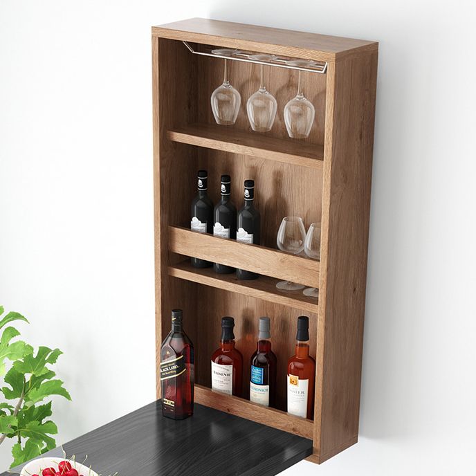 Folding Bar Pub Table Set 1/2/3 Pcs Modern Wood Bar Table and Mateal Frame Stools Clearhalo 'Bar Furniture' 'furn' 'furn_home_bar_bar_sets' 'Furniture' 'Home Bars & Bar Sets' 'home_bar_bar_sets' 'Kitchen & Dining Furniture' 1200x1200_b19d79b0-81ac-4c8d-99d9-d86559b565d9