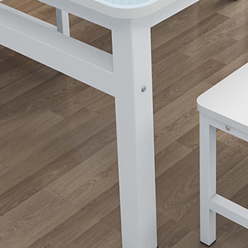 Modern White in Glass Counter Table Rectangle Dining Table for Kitchen Clearhalo 'Dining Tables & Seating' 'Dining Tables' 'dining_table' 'furn' 'furn_dining_table' 'Furniture' 'Kitchen & Dining Furniture' 1200x1200_b19dc2b7-ec13-4459-8517-5cb5a76da33d