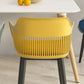 Plastic Arm Chair Modern Style Open Back Chair for Dining Room