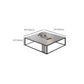 Contemporary Slate Frame Coffee Table Standard Single Cocktail Table