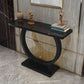Glam Stone Console Sofa Table Rectangle Console Accent Table for Hall Clearhalo 'Console Tables' 'console_tables' 'Entry & Mudroom Furniture' 'furn' 'furn_console_tables' 'Furniture' 1200x1200_b1a07852-4a7f-4761-a804-7e34c0abb056