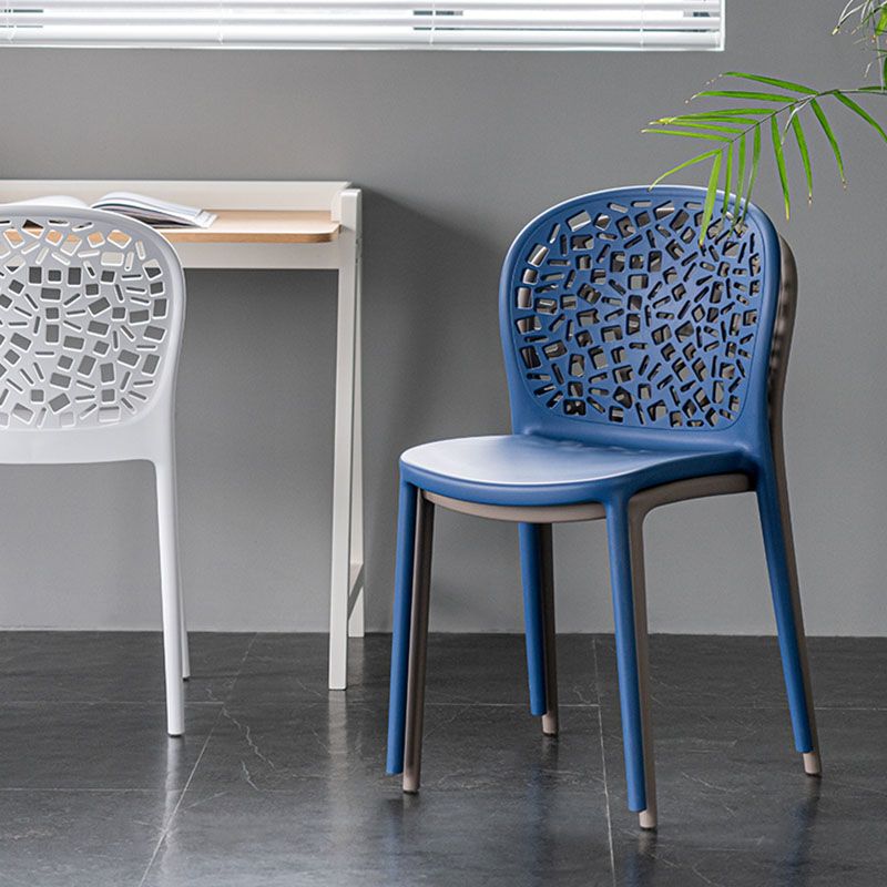 Scandinavian Open Back Dining Side Chair Plastic Dining Armless Chair Clearhalo ' kitchen&dining_furn' 'Dining Chairs' 'Dining Tables & Seating' 'dining_chair' 'furn' 'furn_dining_chair' 'Furniture' 'furniture_dining_chair' 'Kitchen & Dining Furniture' 'kitchen' 1200x1200_b1a18a06-d272-41ea-913f-b4e699feec19