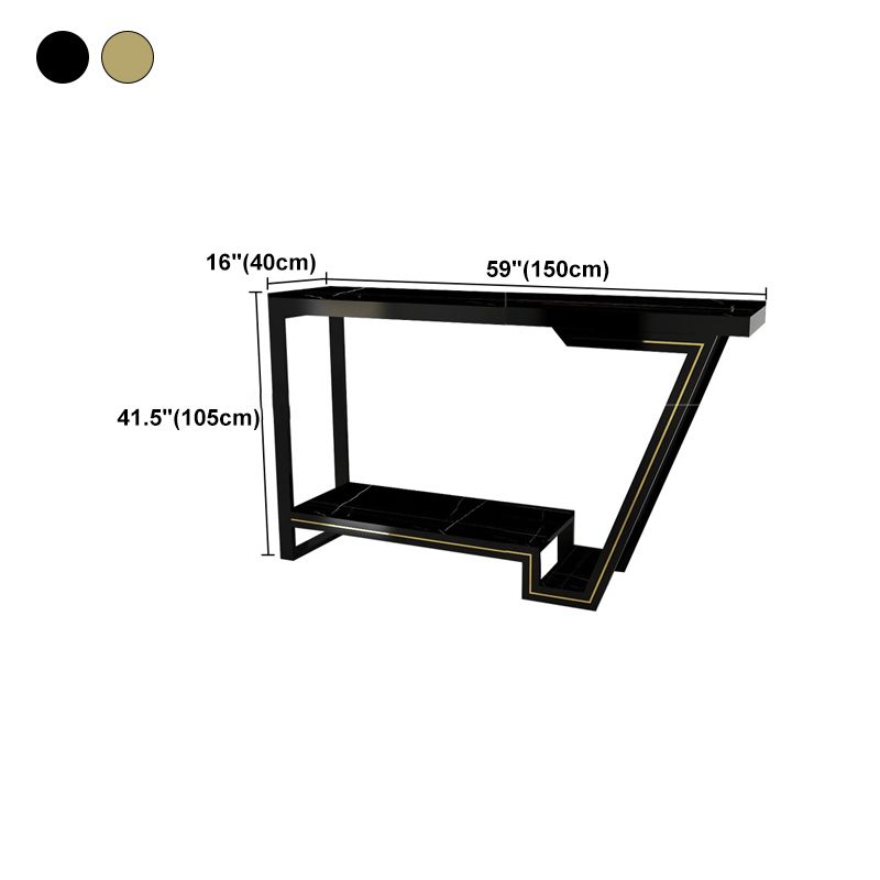 Nordic Glam Rectangle Bar Counter Table Sintered Stone Dining Table for Home Clearhalo 'Bar Furniture' 'Bar Tables' 'bar_tables' 'furn' 'furn_bar_tables' 'Furniture' 'furniture_bar_tables' 'Kitchen & Dining Furniture' 1200x1200_b1a42771-076f-406e-8150-0d1308aed409