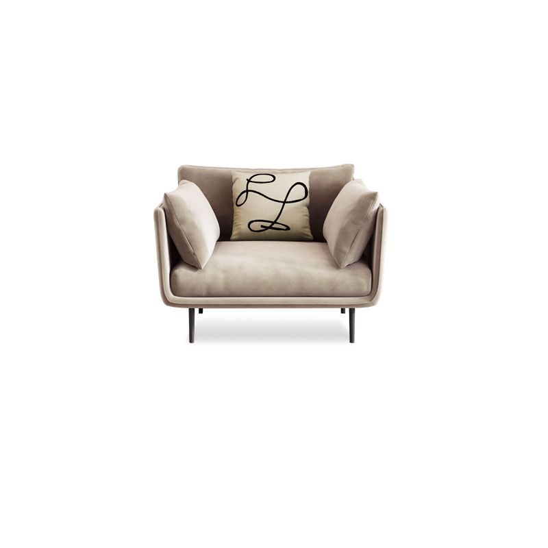 Contemporary Sofa CouchStandard Square Arm Settee Bench with Pillows Clearhalo 'furn' 'furn_sofas' 'Furniture' 'Living Room Furniture' 'Sofa' 'sofas' 1200x1200_b1a4e373-f4d6-4deb-8709-741cbb2809f0