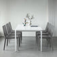 Modern White Kitchen Dining Table Sintered Stone Rectangle Shape Dining Table with 4 Legs Base Clearhalo ' dining_table' 'Dining Tables & Seating' 'Dining Tables' 'Furniture' 'furniture_dining_table' 'Kitchen & Dining Furniture' 'kitchen&dining_furn' 'kitchen' 'kitchen_dining_table' 1200x1200_b1a513de-065f-461a-b7ca-bca427734c64