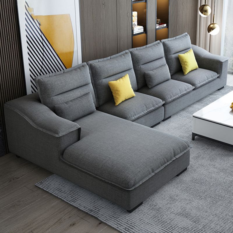 Cuscino moderno retro di divano di divano lino inclinati braccio sezionale