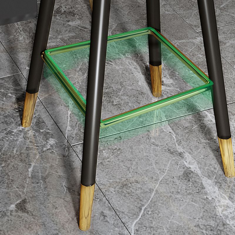 Modern Armless Backrest Counter Stool Steel Household Bar Stool with Pedal and Cushion Clearhalo 'Bar Furniture' 'Bar Stools' 'bar_stools' 'furn' 'furn_bar_stools' 'furniture_bar_stools' 'Kitchen & Dining Furniture' 'kitchen&dining_furn' 'kitchen' 'kitchen_furn' Furniture' 1200x1200_b1a598d5-195c-49f1-9f41-05e54de30818