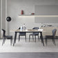 Contemporary Style Sintered Stone Dining Table with Grey Fixed Table and 4 Legs Base Clearhalo 'Dining Room Sets' 'Dining Tables & Seating' 'dining_room_set' 'furn' 'furn_dining_room_set' 'Furniture' 'furniture_dining_room_set' 'Kitchen & Dining Furniture' 'kitchen&dining_furn' 'kitchen' 1200x1200_b1a6dd07-4dc2-4af3-b1e5-58c6fb7cfa30