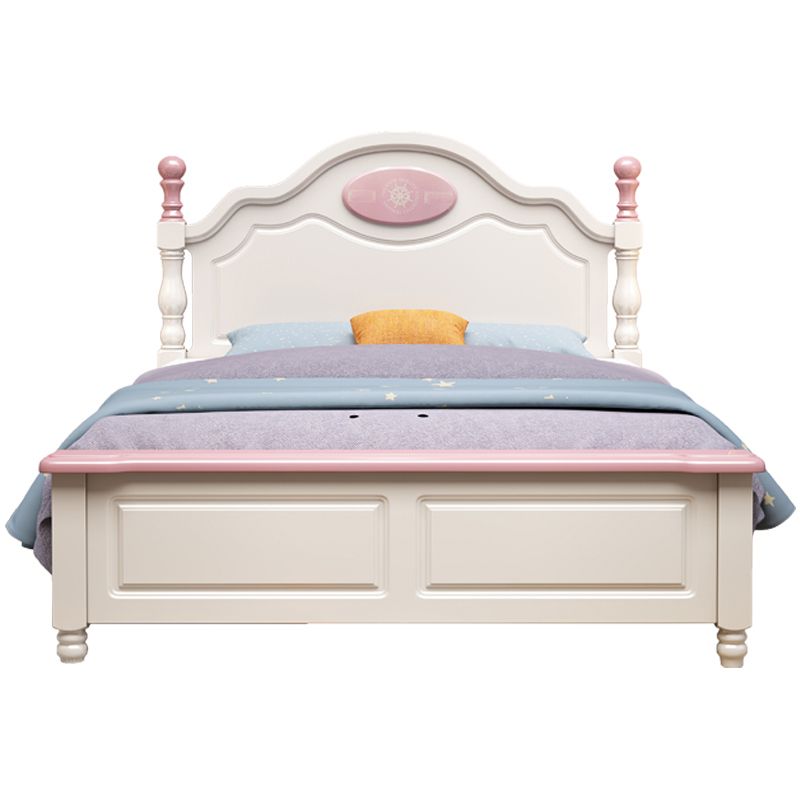 French Country Camel Back Headboard Standard Bed with Legs Bed Clearhalo 'Bedroom Furniture' 'Beds' 'furn' 'furn_beds' 'Furniture' 1200x1200_b1a8289e-107c-4d91-86e2-2fdec9fc17a3