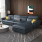 Faux Leather/Cotton-Blend Sofa and Chaise L-Shape Sectional for Four People Clearhalo 'furn' 'furn_sectionals' 'Furniture' 'furniture_sectionals' 'kitchen' 'kitchen_sectionals' 'Living Room Furniture' 'Sectionals' 1200x1200_b1a8b477-dd3d-4ae8-ba80-5b205f43f993
