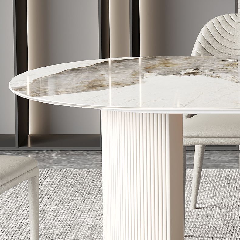 Stone Dining Table Contemporary Style Oval Dining Site Table for Home
