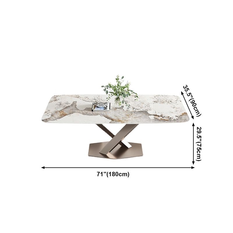 Traditional Luxury Dining Table Single Pedestal Base Rectangle Table for Home Clearhalo ' dining_table' 'Dining Tables & Seating' 'Dining Tables' 'furn' 'furn_dining_table' 'Furniture' 'furniture_dining_table' 'Kitchen & Dining Furniture' 'kitchen&dining_furn' 'kitchen' 'kitchen_dining_table' 1200x1200_b1abc474-8b4c-4f21-b4d7-5ac625e0ddaf
