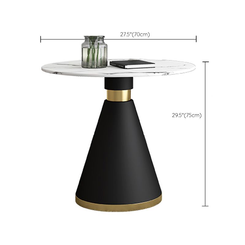 Glam Metal Dinette Table Gesinterde stenen eettafel voor thuisgebruik