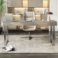 Rechthoek Stone Top Office Desk Modern Style Gray Writing Desk voor kantoor