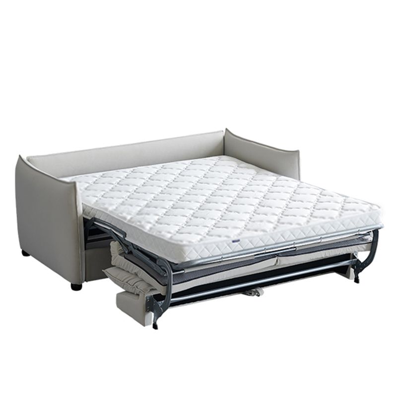 Scandinavian Stain-resistant Sofa Bed Faux Leather Sleeper Sofa