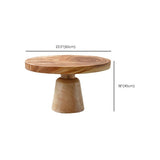 Contemporary Coffee Table Brown Pedestal Coffee Cocktail Table