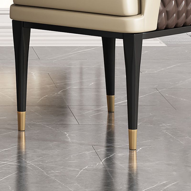 Luxusstil Metallstuhl fester Rücken Essen Küchenarm Stuhl für Esszimmer