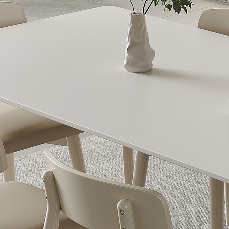 Contemporain 1/2/5/7 Pièces Ensemble de restauration Rectangle Table à manger en pierre pour cuisine