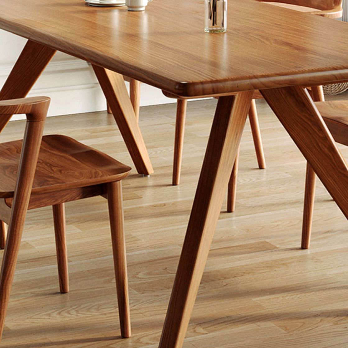Modern Pine Wood Table for Restaurant Rectangle Dining Table in Nature with 4 Legs Clearhalo 'Dining Tables & Seating' 'Dining Tables' 'dining_table' 'furn' 'furn_dining_table' 'Furniture' 'furniture_dining_table' 'Kitchen & Dining Furniture' 'kitchen' 'kitchen_dining_table' 1200x1200_b1b0ebfd-4e2a-4716-bebd-53c8a9c517e8