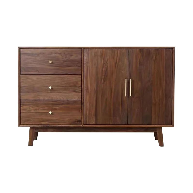 Stegno a buffet di archiviazione in stile glam Sideboard a buffet in legno solido con 6 disegni
