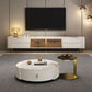 Glam Stone TV Media Console Stand di archiviazione chiusa in bianco
