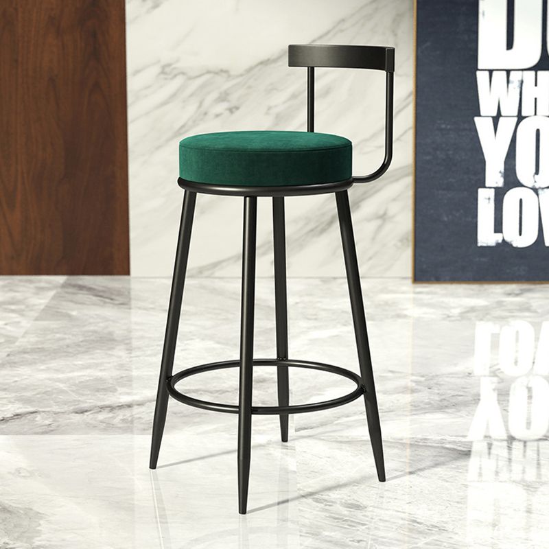Contemporary  Low Back Home Stool Matte Finish Upholstered Bar Stools
