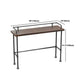 Pine Wood Top Bar Table Rectangular Industrial Bar Table with Trestle Base