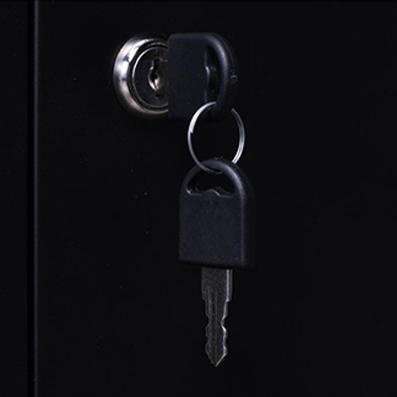 Zeitgenössischer Aktenschrank Stahlrahmenschlüssel Schloss weißer lateraler Aktenschrank für Büro