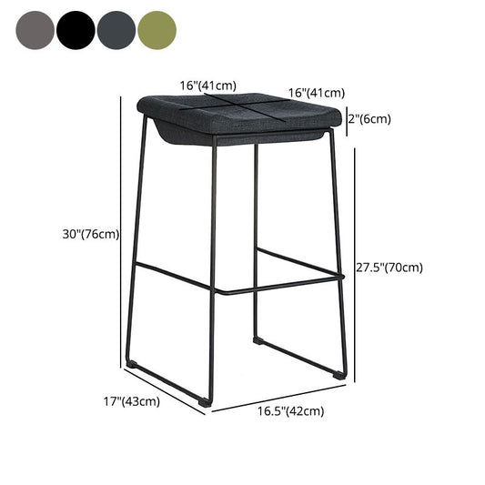 Industrial Style Barstool Indoor Metal Black 4 Legs Bar Stool for Restaurant Clearhalo 'Bar Furniture' 'Bar Stools' 'bar_stools' 'furn' 'furn_bar_stools' 'furniture_bar_stools' 'Kitchen & Dining Furniture' 'kitchen&dining_furn' 'kitchen' 'kitchen_furn' Furniture' 1200x1200_b1b42969-d5df-4521-988e-bd9b6a1b0365