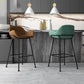 Modern Style Backrest Arm Counter Stool with Metal Base and Leather Cushion Clearhalo 'Bar Furniture' 'Bar Stools' 'bar_stools' 'furn' 'furn_bar_stools' 'Furniture' 'Kitchen & Dining Furniture' 1200x1200_b1b78592-83f7-4415-9cf2-8f9360bc7326