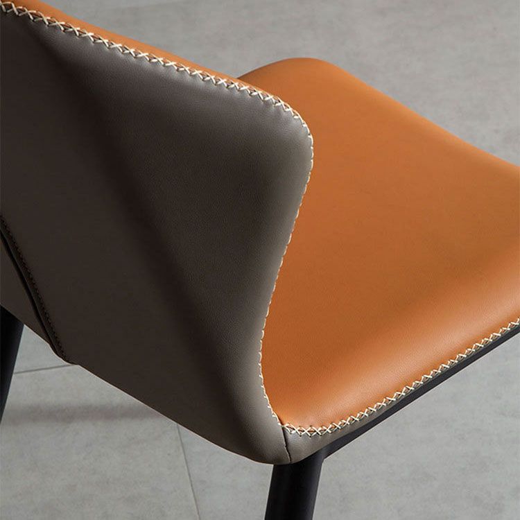 Chaise de salle à manger en acier contemporain meubles letéraux en arrière en finition mate pour la maison