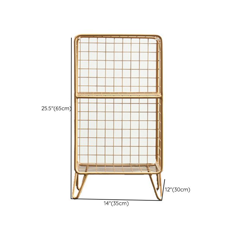 Metal Standard Bookshelf Closed Back Industrial Bookcase with Shelves