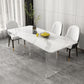 Stone Top Dining Table Contemporary Rectangle Dining Table with Double Pedestal Base Clearhalo ' dining_table' 'Dining Tables & Seating' 'Dining Tables' 'furn' 'furn_dining_table' 'Furniture' 'furniture_dining_table' 'Kitchen & Dining Furniture' 'kitchen&dining_furn' 'kitchen' 'kitchen_dining_table' 1200x1200_b1b97008-1f33-4201-ad20-e26ae0b45f49