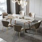 Contemporary Style 1/4/5/6/7 Pieces Furniture Sintered Stone Dining Table Set for Kitchen Clearhalo 'Dining Room Sets' 'Dining Tables & Seating' 'dining_room_set' 'furn' 'furn_dining_room_set' 'Furniture' 'furniture_dining_room_set' 'Kitchen & Dining Furniture' 'kitchen&dining_furn' 'kitchen' 1200x1200_b1bb541a-2de5-4436-814b-cea5741025ff