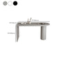 Mesa de bar de madera interior Mesa de altura de barra de pedestal doble industrial