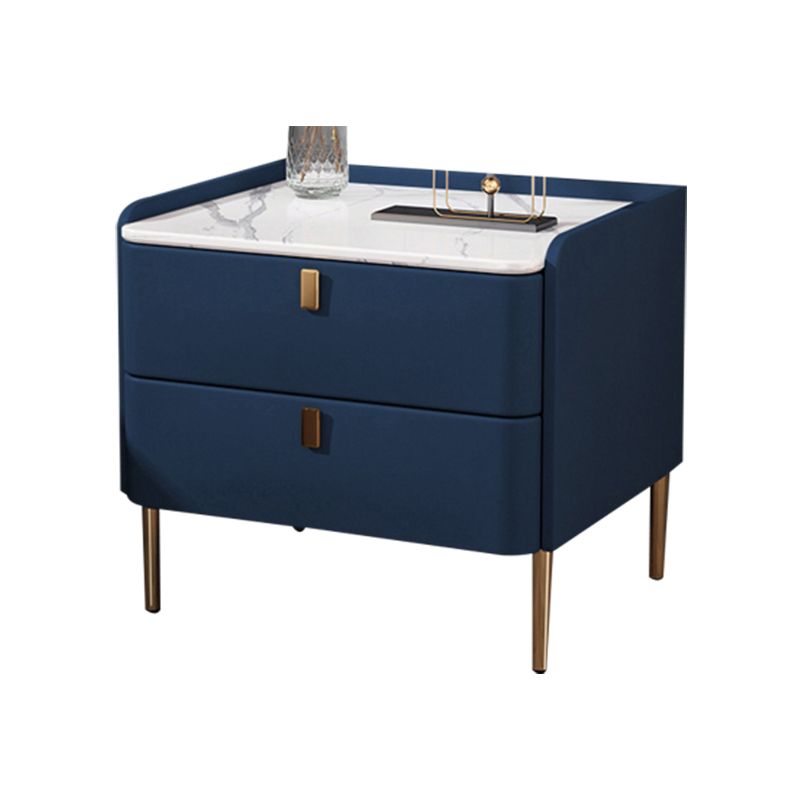 Cama de piedra mesita de noche de acento de glamour mesita de noche con cajones