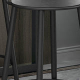 Round Seat Upholstered Counter Stool Industrial  Armless Bar Chai